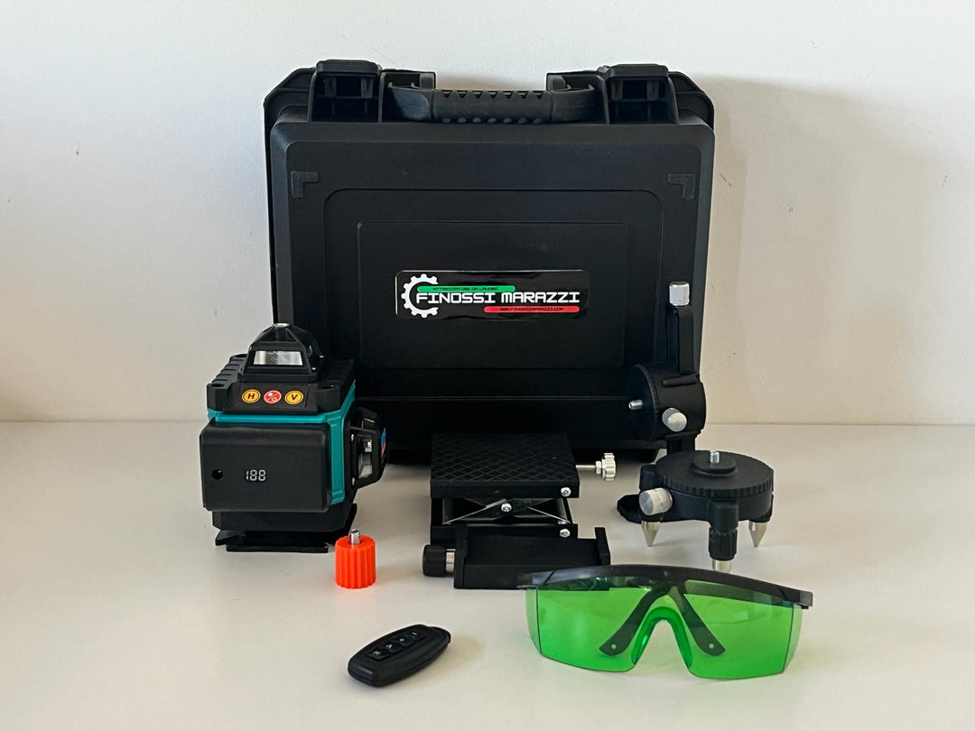 Livella Laser Multilinee Professionale F.M. 16 Con Trapano Avvitatore In Omaggio